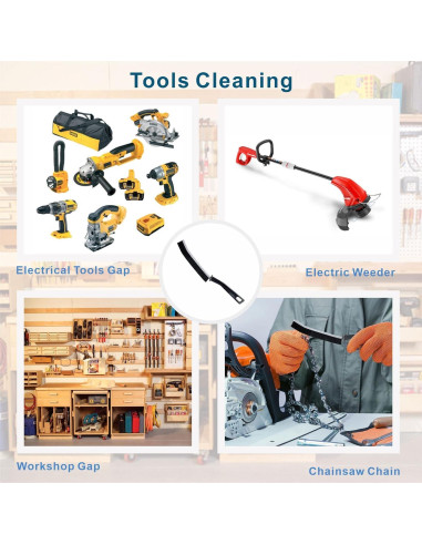 2 PCs Cepillo de Limpieza de Ranuras Dincken - Cerdas Duras