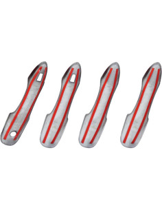 Cubierta de Manija de Puerta eLoveQ Negra Brillante 4 Unidades 2