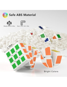 24 Mini Cubos Rompecabezas Vdealen 3x3 para Niños - 3 cm 2