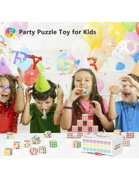 24 Mini Cubos Rompecabezas Vdealen 3x3 para Niños - 3 cm