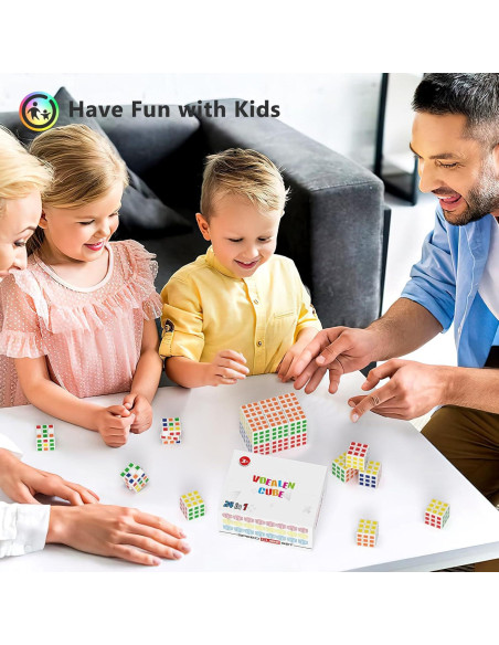24 Mini Cubos Rompecabezas Vdealen 3x3 para Niños - 3 cm