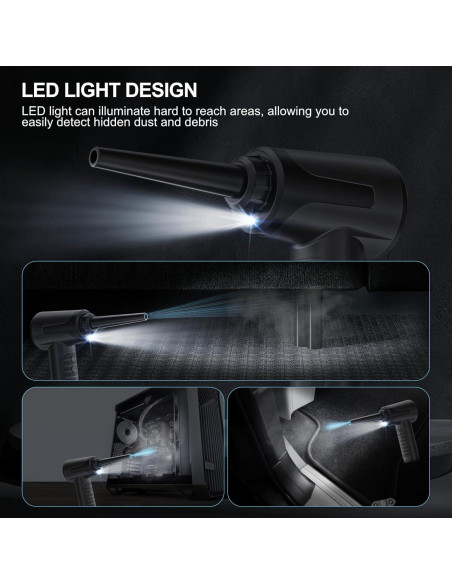 Soplador de Aire Comprimido Eléctrico OGMAPLE AD37-BL 4500mAh