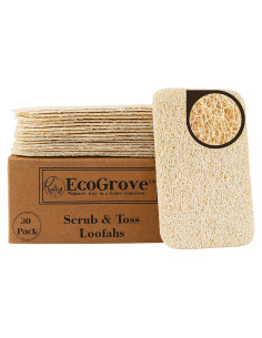 Esponjas de Lufa 100% Naturales EcoGrove - Paquete de 30 Unidades