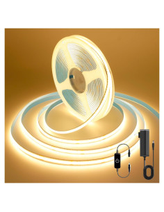 Tira LED COB 5m AUZIWE Blanca Cálida 2700K Regulable 24V