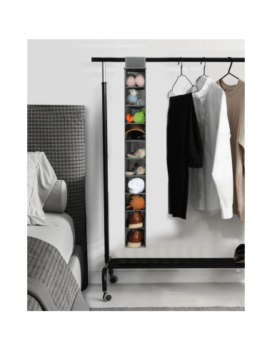 Organizador de Zapatos Colgante NEATJELAI 10 Estantes Gris