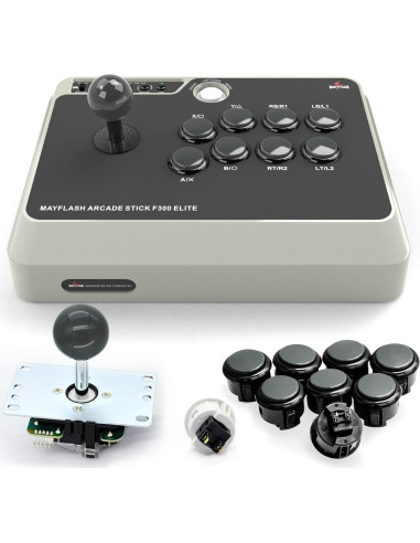 MAYFLASH Arcade Stick F300 Elite con botones Sanwa - Negro