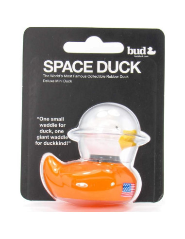 Patito de goma mini Bud Duck del espacio 10.99x8.99 cm