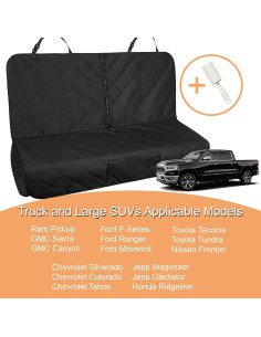 Funda de Asiento para Perros HAPYFOST Impermeable Negro 2