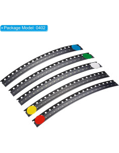 Diodos LED de Montaje Superficial PATIKIL 0402, 100 Pcs, 5 Colores 2