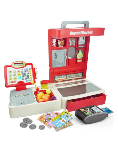 Registradora de Juguete RedCrab para Niños con Escáner y Dinero