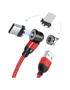 Cable de Carga Magnético Bithai 0.49m USB C Micro USB i-Product