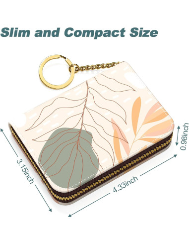 Monedero RFID Nipichsha para Mujeres, Cuero Delgado, 12 Tarjetas