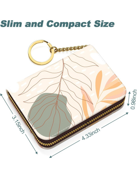 Monedero RFID Nipichsha para Mujeres, Cuero Delgado, 12 Tarjetas