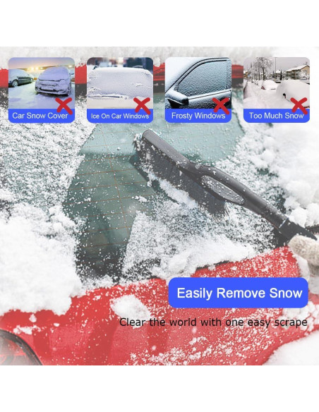 Cepillo de Nieve y Raspador de Hielo CHRYMUM 64cm 2 en 1