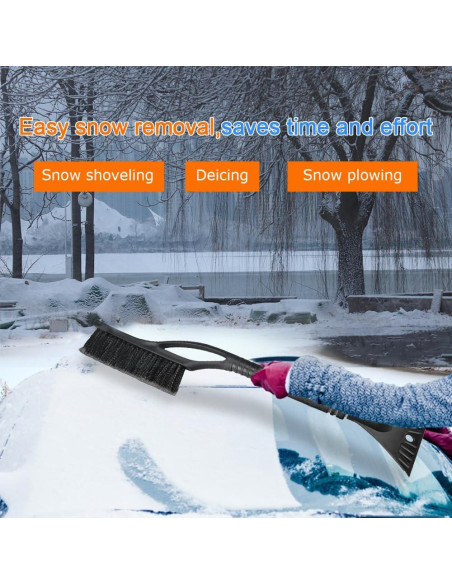 Cepillo de Nieve y Raspador de Hielo CHRYMUM 64cm 2 en 1