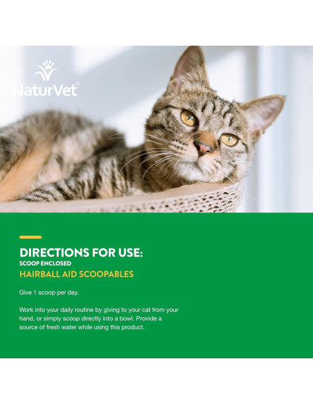 NaturVet Scoopables Suplemento para Gatos 155.9g - Previene Bolas de Pelo