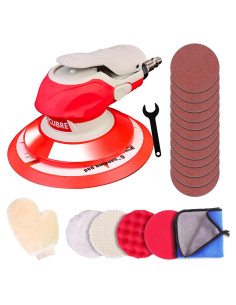 Lijadora Orbital Neumática RYCUBRE 6" 12000 RPM para Madera y Metal