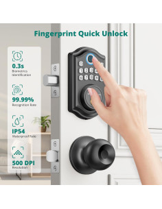 Cerradura Inteligente Biométrica AkaGear DS10 con Huella Dactilar 2