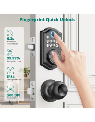 Cerradura Inteligente Biométrica AkaGear DS10 con Huella Dactilar