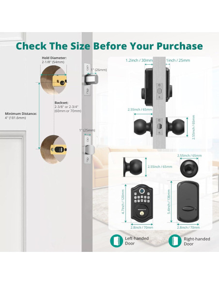 Cerradura Inteligente Biométrica AkaGear DS10 con Huella Dactilar