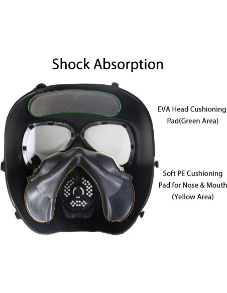 Máscara de Airsoft Sutekus M04 Calavera Completa con Ventilador