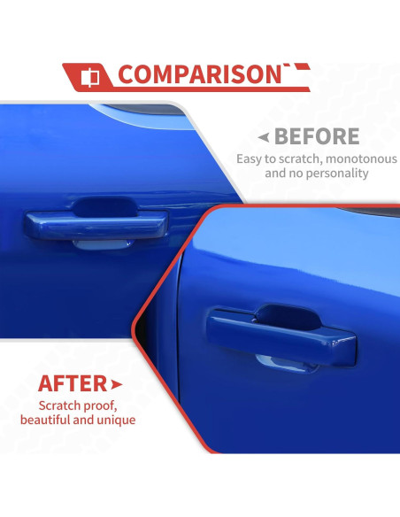 Cubierta de Manija de Puerta Exterior Amayum Azul para Ford F150 2021+