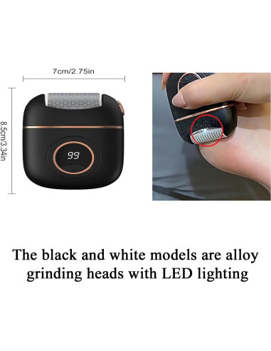 Removedor de Callos Eléctrico Morningso Negro Recargable USB