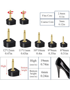 10 Pares Tapas Reemplazo Tacones Keroius U-Shape TPU 2