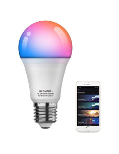 Bombilla LED Inteligente ZENGEE E26 A19 WiFi RGB 9W 2700K-6500K