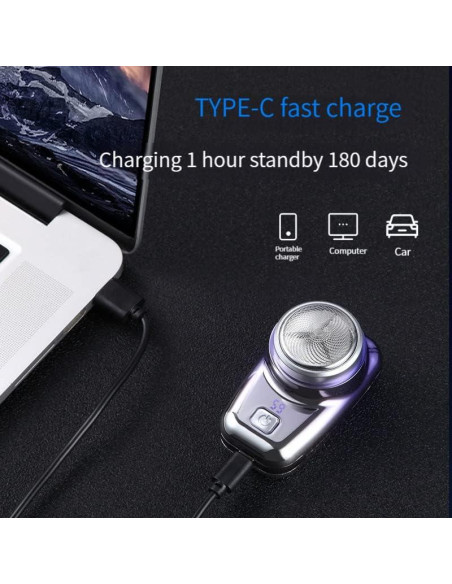 Mini Afeitadora Eléctrica JQSTY USB a Prueba de Agua 60 min