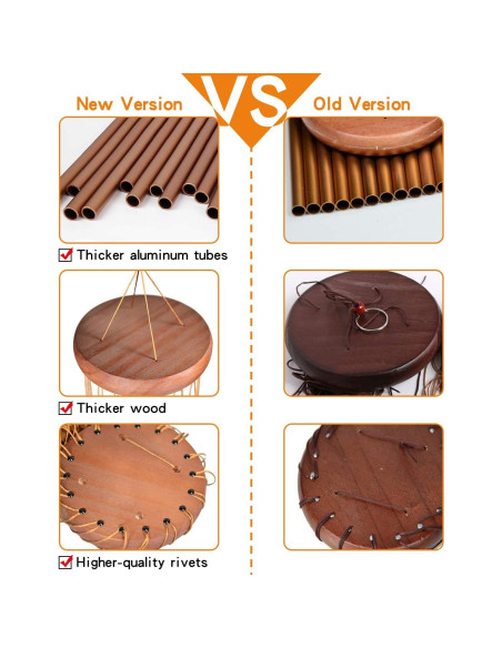 Campanas de Viento SuninYo 91.44 cm Dorado para Jardín