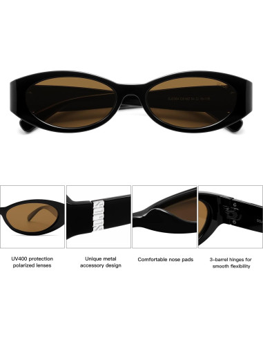 Gafas de sol ovaladas polarizadas SOJOS SJ2364 UV400