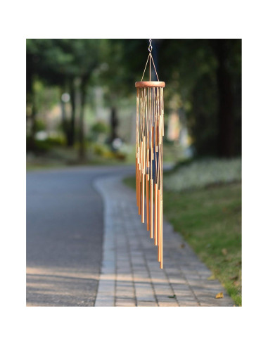 Campanas de Viento SuninYo 91.44 cm Dorado para Jardín