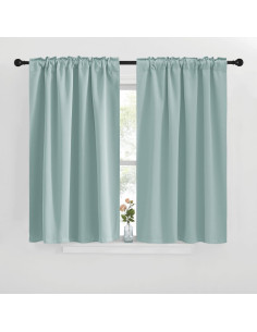 Cortinas Blackout NICETOWN Aqua Azul 73.66x76.2 cm - Juego de 2 2