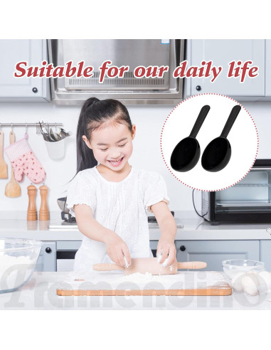 Cucharas Medidoras de Plástico Framendino 5 Pcs 7g Negro