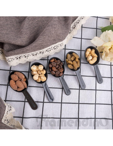 Cucharas Medidoras de Plástico Framendino 5 Pcs 7g Negro