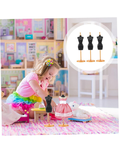 Soporte de Muñeca Artibetter 10 Pcs Plástico Negro/Dorado