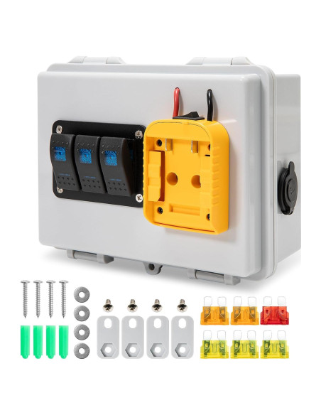 Caja de Distribución de Energía Zelvoro para Batería DeWalt 20V