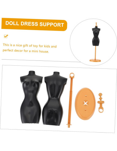 Soporte de Muñeca Artibetter 10 Pcs Plástico Negro/Dorado