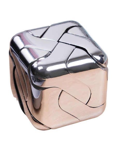Rompecabezas 3D de Metal Xuanwei Cubo Plata 4.3cm 306g
