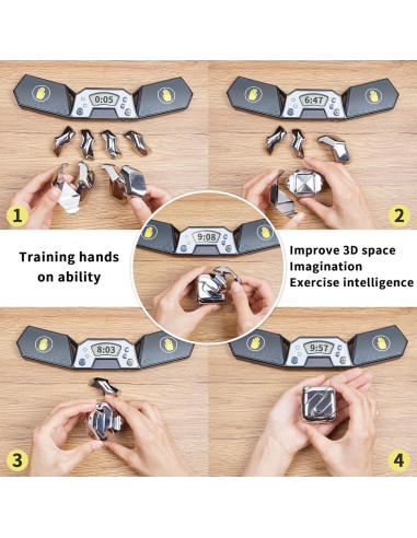 Rompecabezas 3D de Metal Xuanwei Cubo Plata 4.3cm 306g