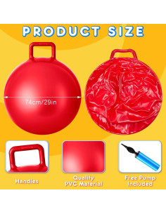 Pelotas Saltarinas con Mango Meooeck 12 Pcs 74 cm Colores Vivos 2