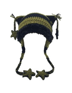 Gorra Beanie Gato Dicusph para Mujeres - Talla Única, Negro Verde