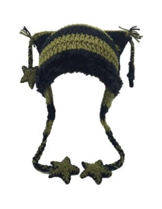 Gorra Beanie Gato Dicusph para Mujeres - Talla Única, Negro Verde 2