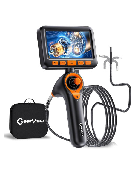 Borescopio Articulado GearView GV4-DT 1080P 5" IP67 6.2mm