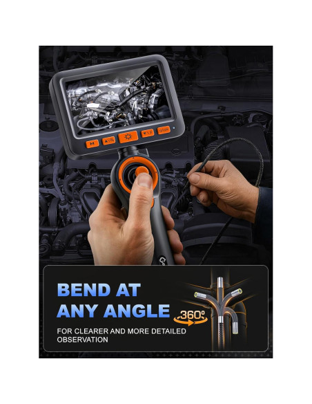 Borescopio Articulado GearView GV4-DT 1080P 5" IP67 6.2mm