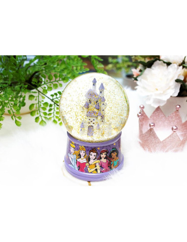 Globo de Nieve Iluminado Princesas Disney Silver Buffalo 100mL