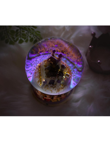 Globo de Nieve Iluminado Princesas Disney Silver Buffalo 100mL