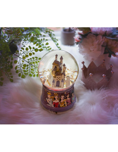 Globo de Nieve Iluminado Princesas Disney Silver Buffalo 100mL