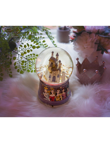 Globo de Nieve Iluminado Princesas Disney Silver Buffalo 100mL